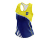 Custom Singlet Blue, White & Yellow